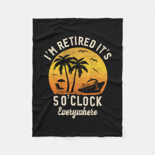 Cruise Retirement Cruising Summer Retired 2025 Ret Fleece Blanket