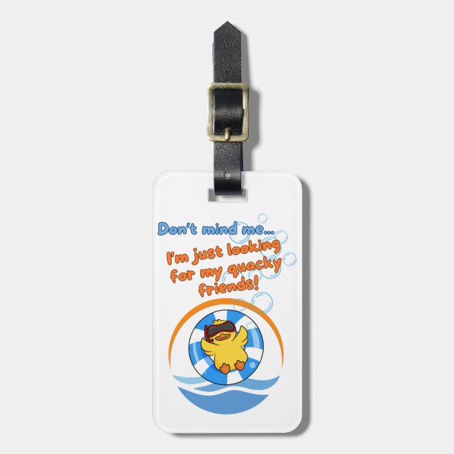 Cruise Sailing for Ducks Luggage Tag (Front Vertical)