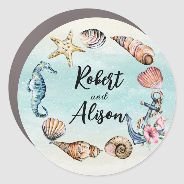 Cruise Sea Life Decor Door Personalized Magnet (Front)