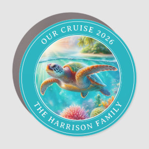 Cruise Sea Turtle Decor Door Personalized Magnet