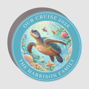 Cruise Sea Turtle Decor Door Personalized Magnet
