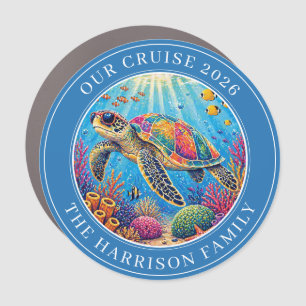 Cruise Sea Turtle Decor Door Personalized Magnet