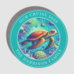 Cruise Sea Turtle Decor Door Personalized Magnet