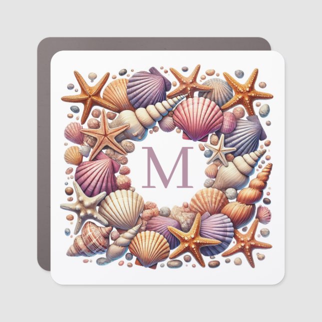 Cruise Seashells Decor Door Personalized Magnet (Front)