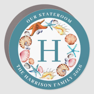 Cruise Seashells Decor Door Personalized Magnet