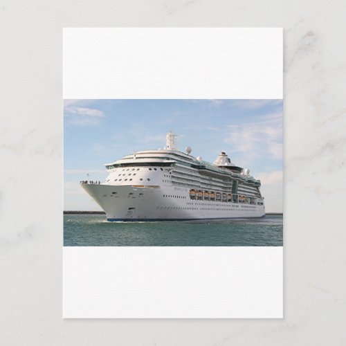 Cruise ship 5 postcard