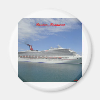 Cruise ship anchored in Roatan, Honduras Magnet