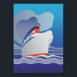 Cruise Ship Art Deco Vintage Poster<br><div class="desc">Cruise Ship Art Deco Vintage Poster.</div>