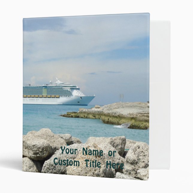 Cruise Ship at CocoCay 3 Ring Binder (Front/Inside)