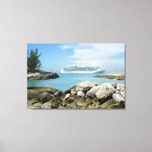 Cruise Ship at CocoCay Canvas Print