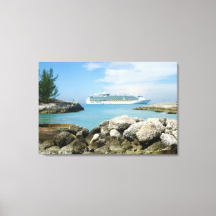 Cruise Ship at CocoCay Canvas Print