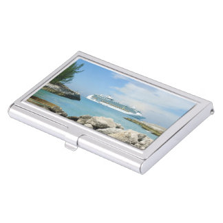 Cruise Ship at CocoCay Case For Business Cards