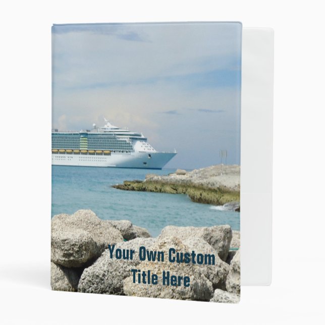 Cruise Ship at CocoCay Custom Mini Binder (Front/Inside)