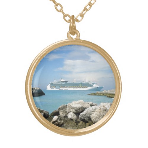 Cruise Ship at CocoCay Necklace