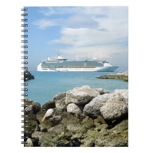 Cruise Ship at CocoCay Notebook (Front)