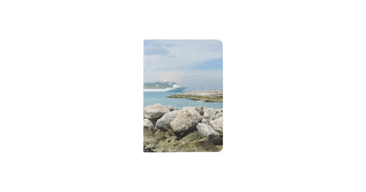 Cruise Ship at CocoCay Passport Holder Zazzle