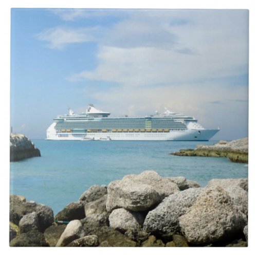 Cruise Ship at CocoCay Tile