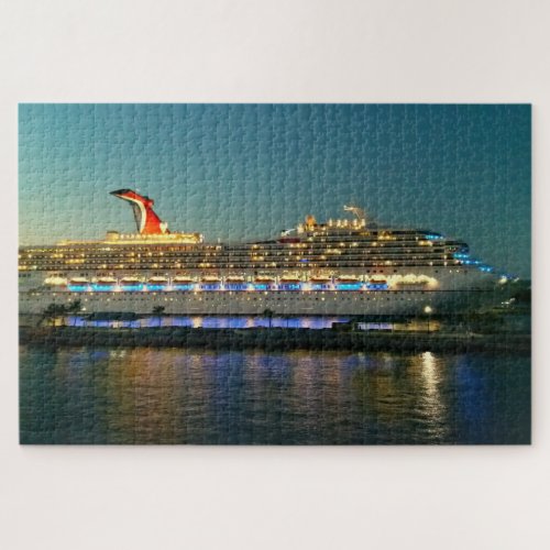 Cruise ship at night jigsaw puzzle