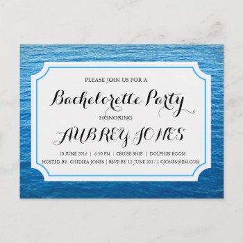 Cruise Ship At Sea Bachelorette Party Invite by bbourdages at Zazzle
