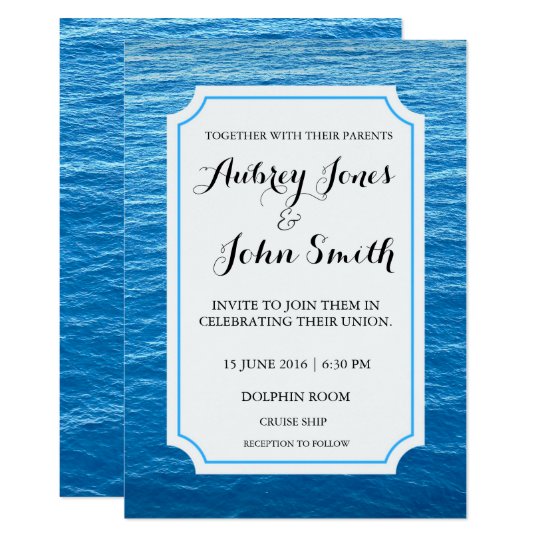 Cruise Ship at Sea Wedding Invitation
