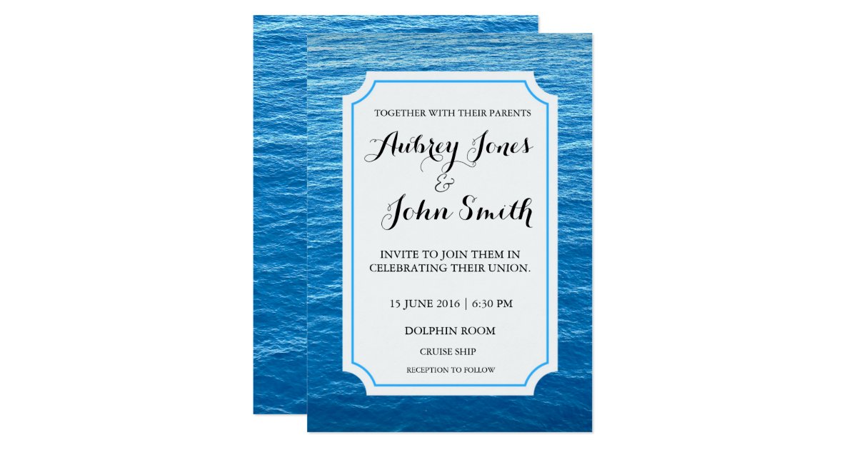 Cruise Ship at Sea Wedding Invitation