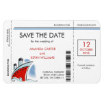 Cruise Ship Boarding Pass Save The Date Magnets at Zazzle