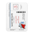 Cruise Ship Boarding Pass Save the Date Magnets