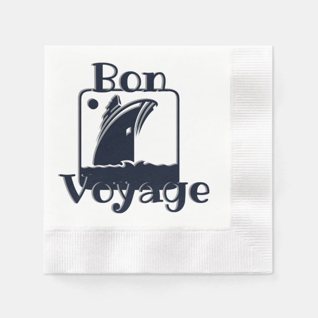Cruise Ship Bon Voyage Napkins (Front)
