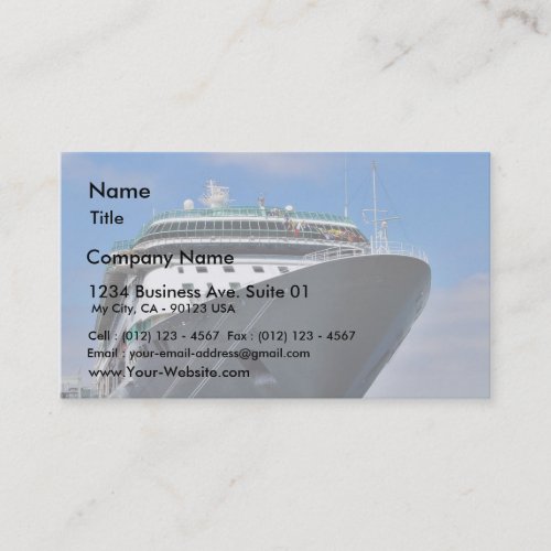 Cruise Ship Business Card Templates