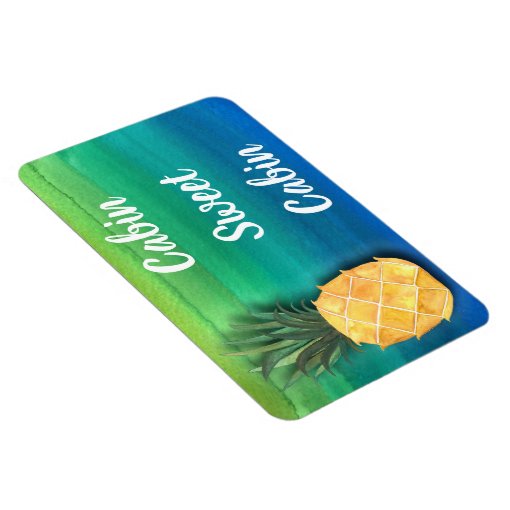 Cruise Ship Cabin Door Sign Pineapple Zazzle
