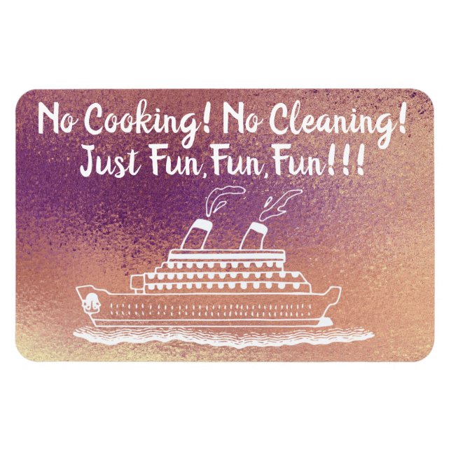 Cruise Ship Cabin Gold Door Marker Funny Magnet (Horizontal)
