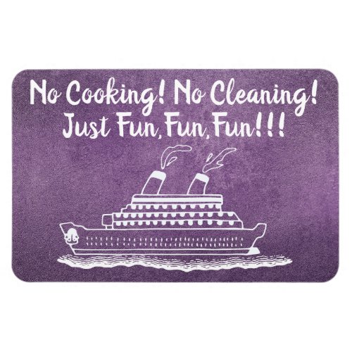 Cruise Ship Cabin Purple Glitter Door Marker Funny Magnet