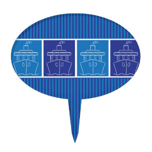 Cruise ship cake topper
