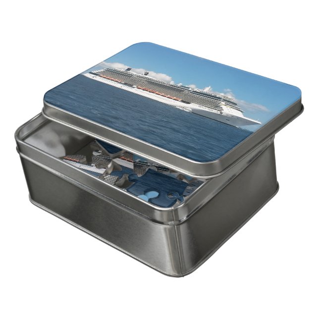 Cruise Ship, Caribbean Jigsaw Puzzle (Lid Open)