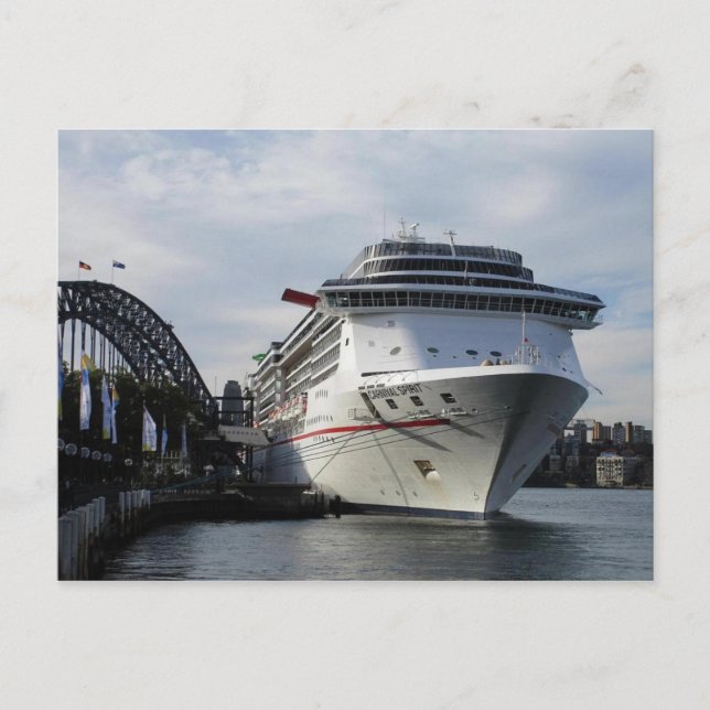 Cruise Ship Carnival Spirit in Sydney Postcard (Front)