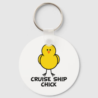 Cruise Ship Chick Keychain