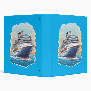 Cruise ship colorful 3 ring binder