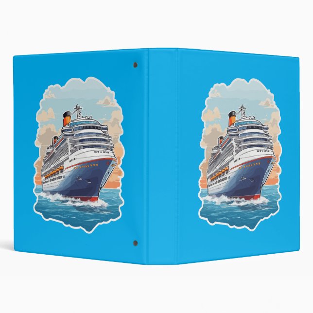 Cruise ship colorful 3 ring binder (Background)