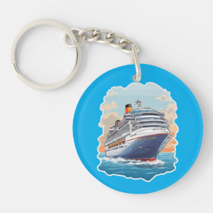 Cruise ship colorful keychain