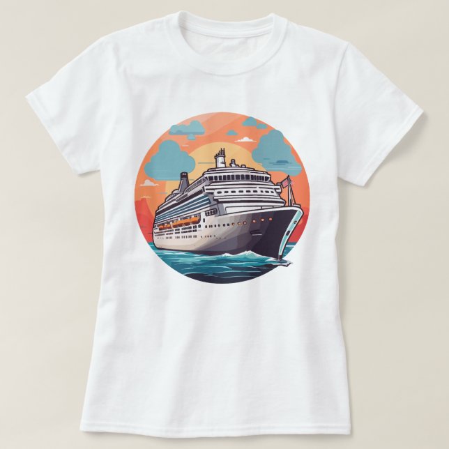 Cruise ship colorful T-Shirt (Design Front)