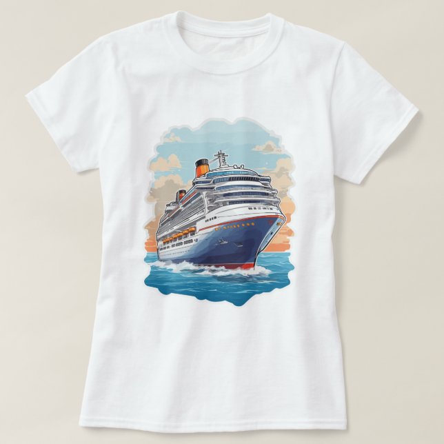 Cruise ship colorful T-Shirt (Design Front)