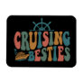 Cruise Ship Cruising Besties Vintage Travel Magnet