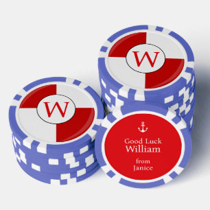 Cruise Ship Custom Lifebelt Monogram Poker Chips