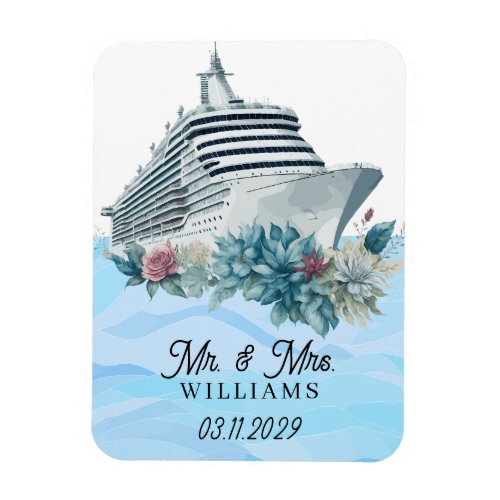 Cruise Ship Custom Wedding Favors Keepsake Magnet