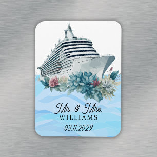 Cruise Ship Custom Wedding Favors Keepsake Magnet