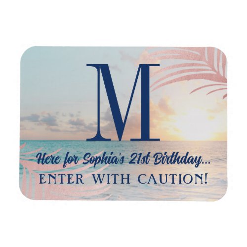 Cruise Ship Door Birthday Group Personalized Magnet