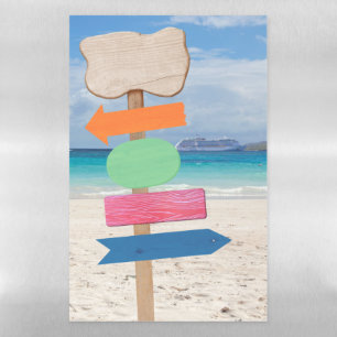 Cruise Ship Door Decor Blank Reusable - 4 Ports Magnetic Dry Erase Sheet