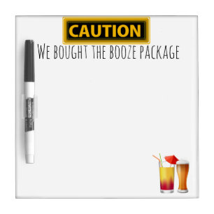 Cruise Ship Door Marker Message Pad Booze Package Dry Erase Board
