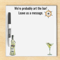 Cruise Ship Door Marker Message Pad Pen Cocktail Dry Erase Board