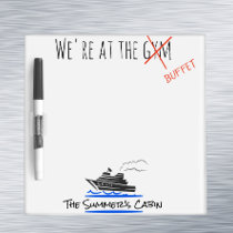 Cruise Ship Door Marker Message Pad Pen Funny Dry Erase Board